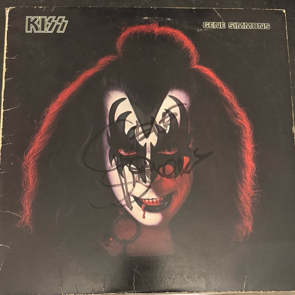 KISS Signed Album Gene Simmons Autographed Vinyl Gene Simmons Signed Record Solo
